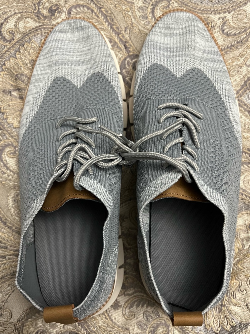 Men's Lightweight Knit Lace-Up Sneakers - Gray, Brand new size 47/12.5